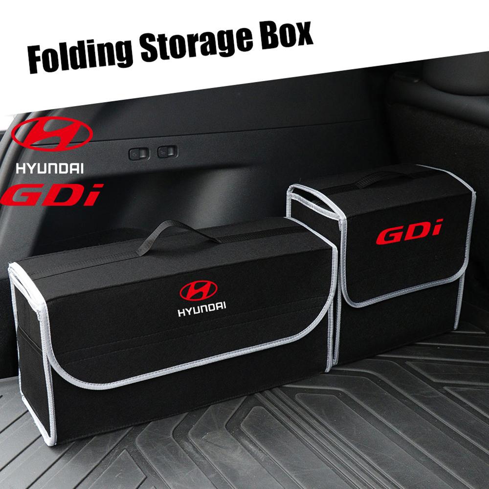 Car Trunk Storage Bag Felt Cloth Organizer Box Collapsible Auto Tools Case Accessories For Hyundai GDI i40 i30 i10 i20 Azera NX4 PP19