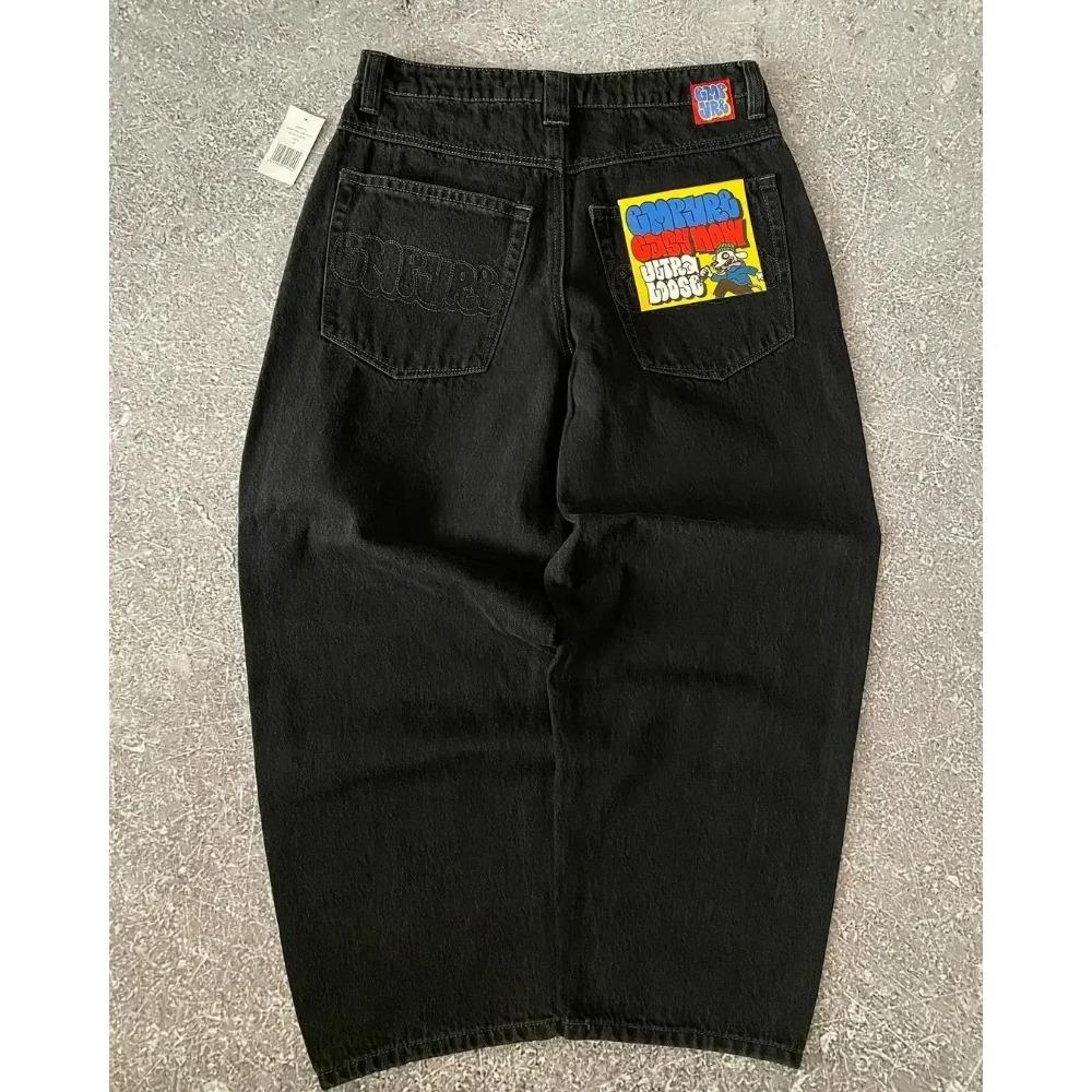 Zyllo American Vintage Gewassen en Distressed Jeans High Street Casual Japanse Damesbroek Y2k Losse Rechte Pasvorm Slank en Veelzijdig XL