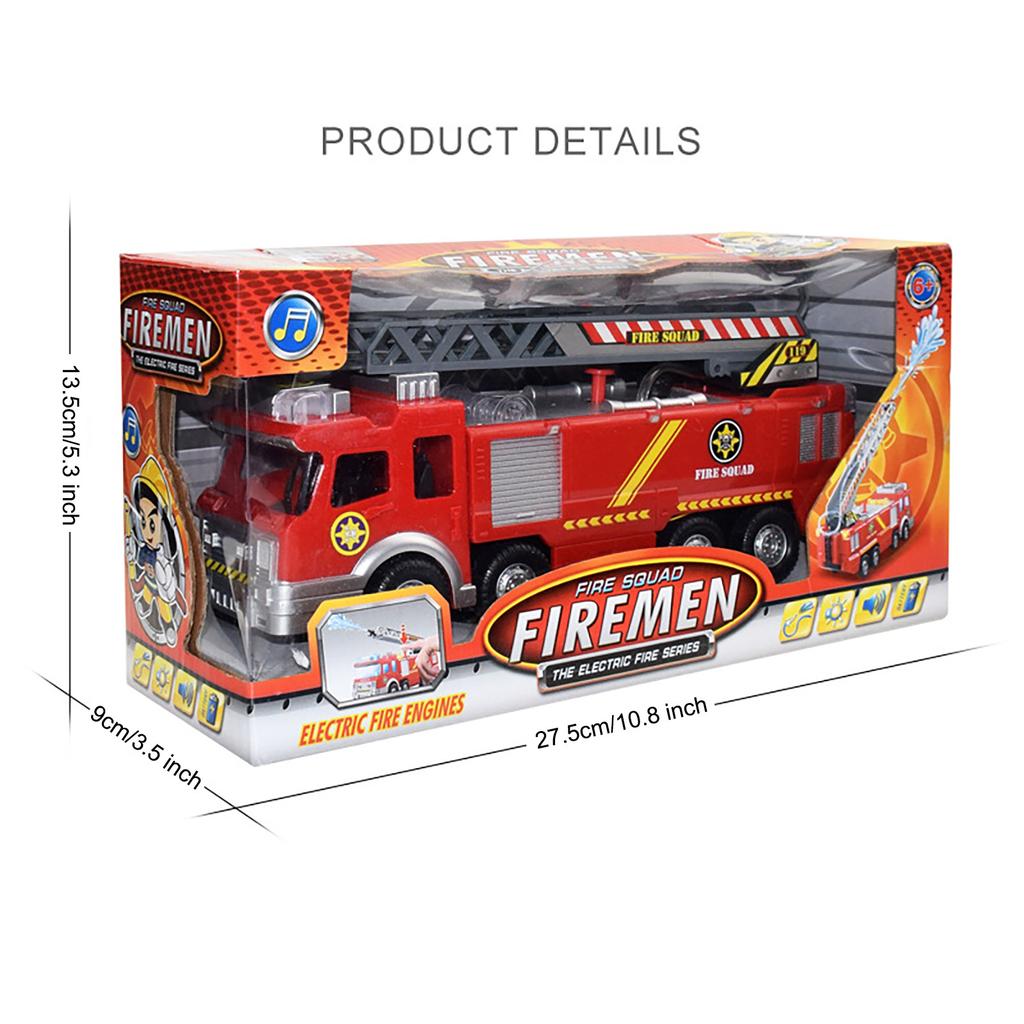Spray Water Truck Toy Fireman 360?? Fire Truck Car Music Light Educational Toys