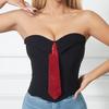 Hot Girl's Chest-wrapped Tie Pure Lust Solid Color Tube Top Sexy