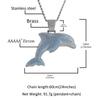 Personalized and creative large dolphin pendant necklace ins hip hop cartoon 5A zircon men and women trendy cool necklace