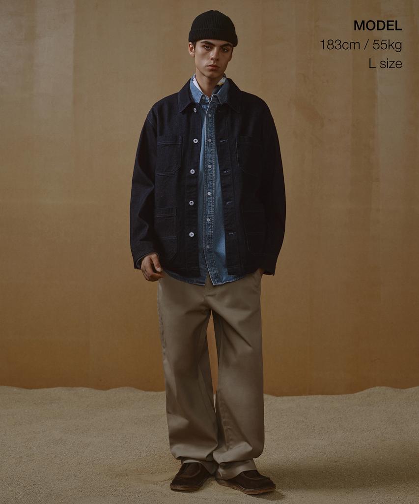 Musinsa Standard Denim Chore Jacket [Deep Indigo]
