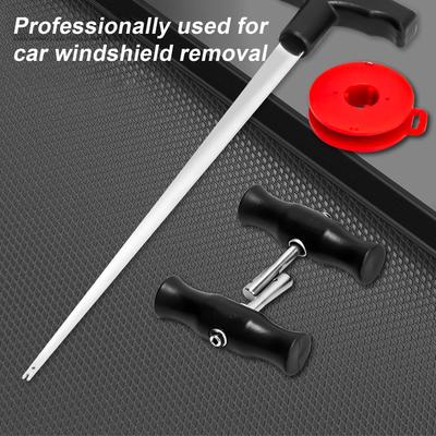32cm Windshield Removal Tool Kit T-Shaped Steel Classic Auto Supplies Car Glass Tools for Cutting Fixing Glazing De-icing Window