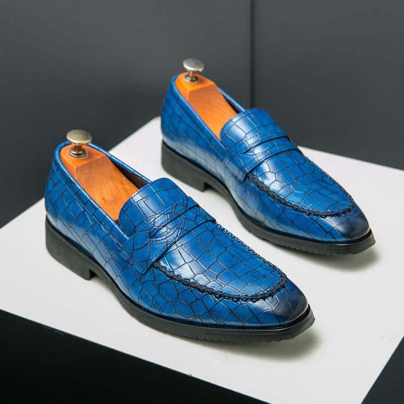 Classic Men's Casual Loafers Driving Shoes Moccasin Fashion Male Comfortable Wedding Leather Shoes Men Business Black Dress Shoe