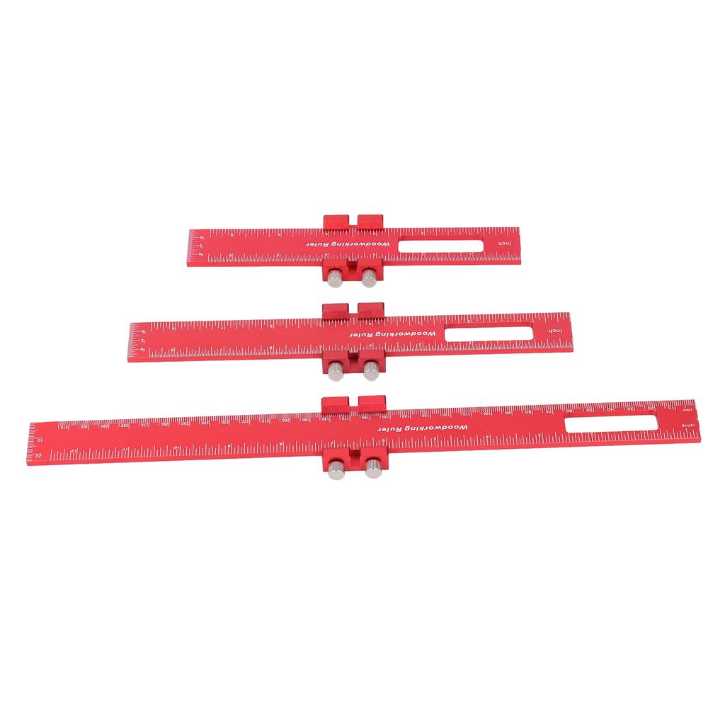 Taschenlineal-Set 6 8 12 Zoll Holzbearbeitung Genau Metrisch Zoll Messen Aluminiumlegierung Metallschieber