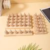 Compact Wooden Finger Ring Display Stand Sturdy Multi-slot Jewelry Holder for Vendor Events Home Vanity Jewelry Organization