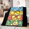 PokeMon Anime Print Blanket Warm  Comfortable Flannel Blanket Suitable for Bedrooms, Sofas, Beds, Chairs, Picnics, Travel