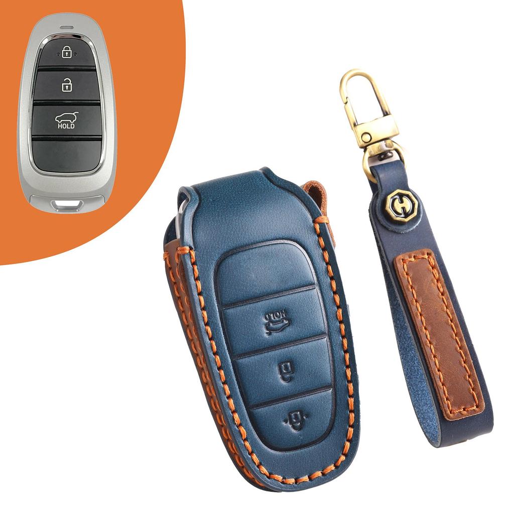 Suitable for New Style Hyundai IX35/IX45 Handmade Cowhide High-End Car Key Cases keychain