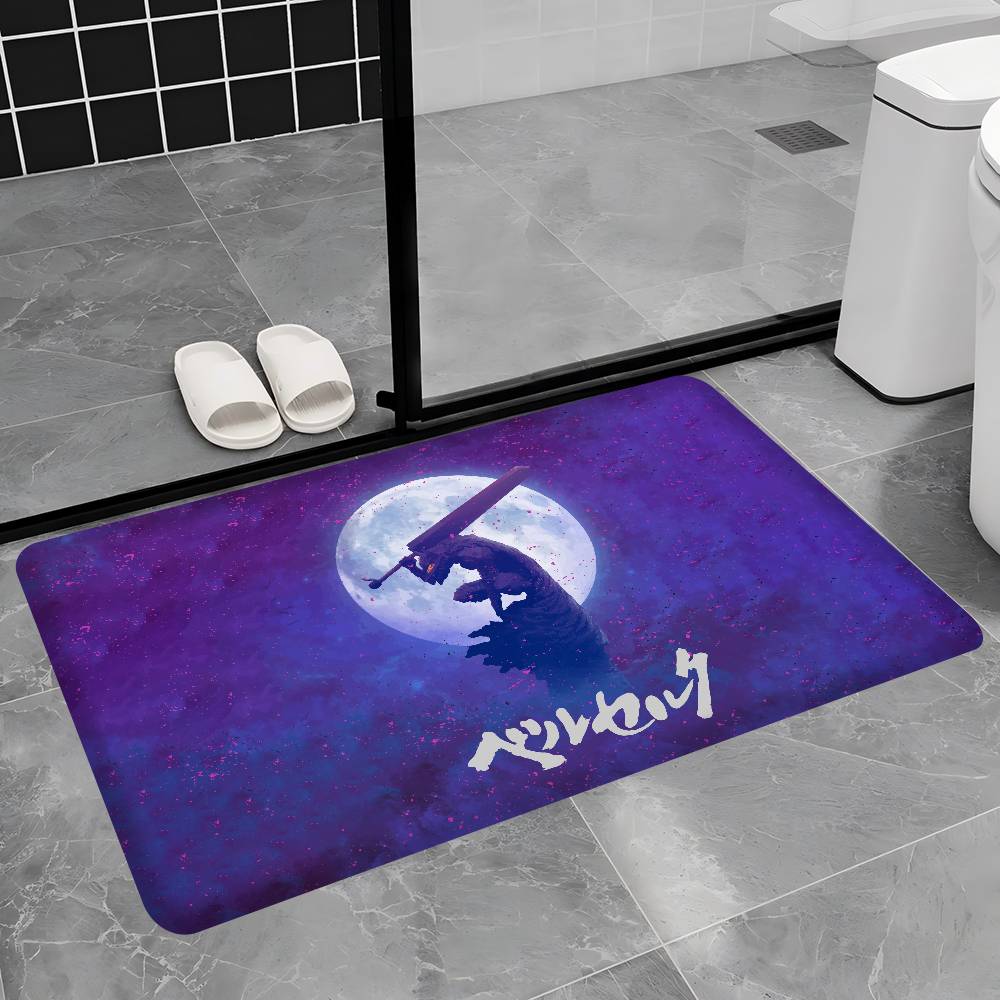 Berserk Guts Hot Anime Entrance Door Mat Washable Non-Slip Living Room Sofa Chairs Area Mat Kitchen Welcome Doormat