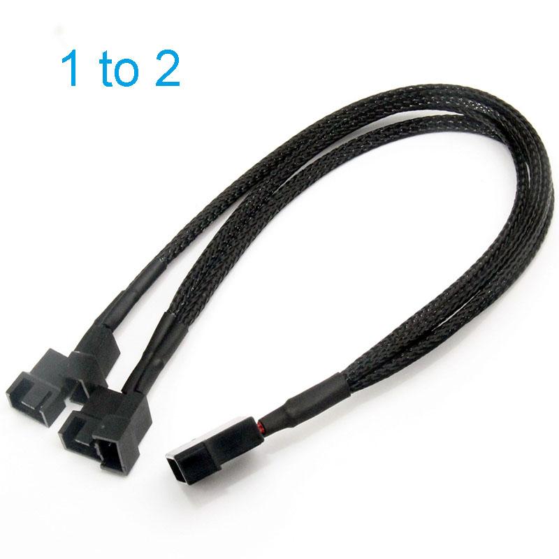 4-Pin Molex to 1/2/3/4/5 X 3 Pin / 4 Pin PMW 12V PC Case Computer Cooler Cooling Fan Splitter Y Power Adapter Cable