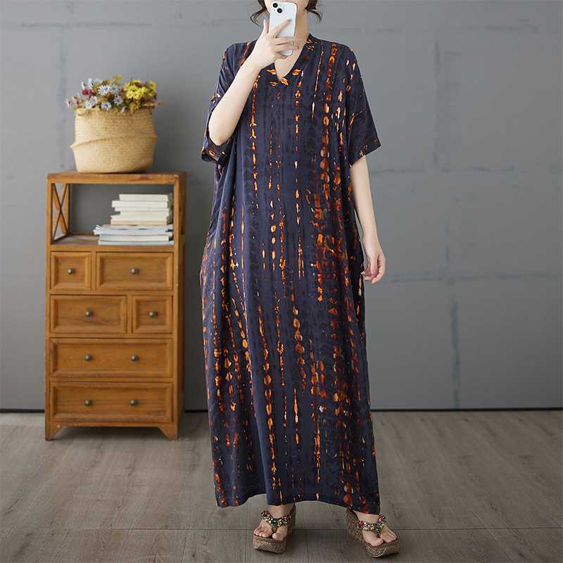 Medium Length Dress for Women's Summer Casual Drape Dress