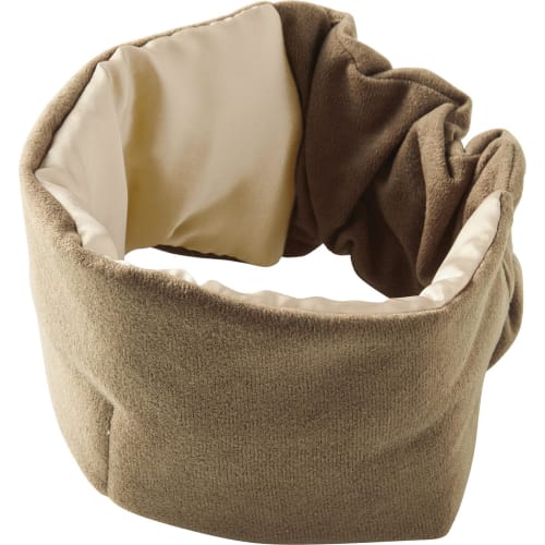 

Cozit 100% Silk Heat-Storing, Light-Blocking Eye Mask, Warms Eyes and Ears, Prevents Dryness, and Keeps You Warm, Brown