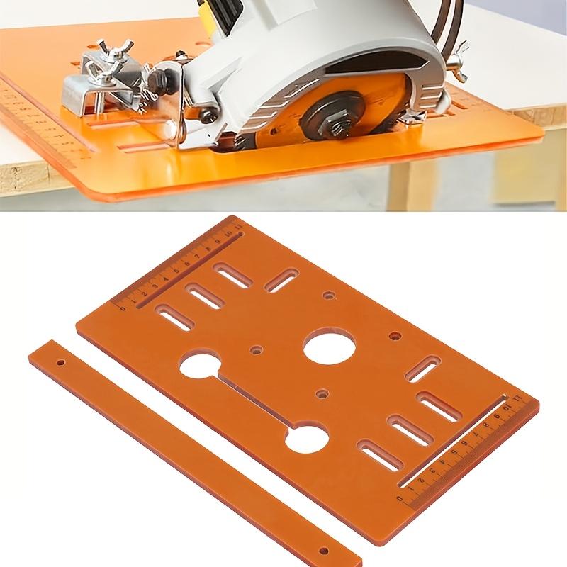 

1 шт. Прочная оранжевая регулируемая опорная плита для деревообрабатывающих станков - Подходит, износостойкая, с направляющей для циркулярной пилы, регулируемая направляющая для пилы 1pc жёлтый