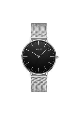 BUREI Uhr Analog Quarz Wasserdicht Stilvoll Pendler Marke Geschäfts Uhr Ultra Dünne Uhr Silber Damen Damen Damen