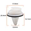 20/50/100pcs Door Panel Clips Automotive Fasteners Rivets And Fasteners Door Panel Rivets With Sealing Rings Bumper Clips Interior Mirrors 6