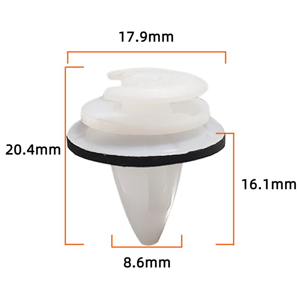 20/50/100pcs Door Panel Clips Automotive Fasteners Rivets And Fasteners Door Panel Rivets With Sealing Rings Bumper Clips Interior Mirrors 6