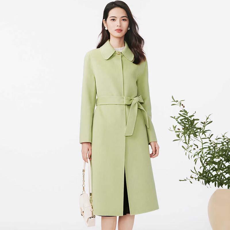 

JESSIE Women s Peter Pan Collar Wool Blend Mid-length Coat L