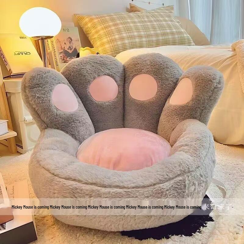 Plush Cat Paw Seat Cushion – Cute, Semi-Enclosed Design for Chairs, Cars, Sofas, and Tatami Mats