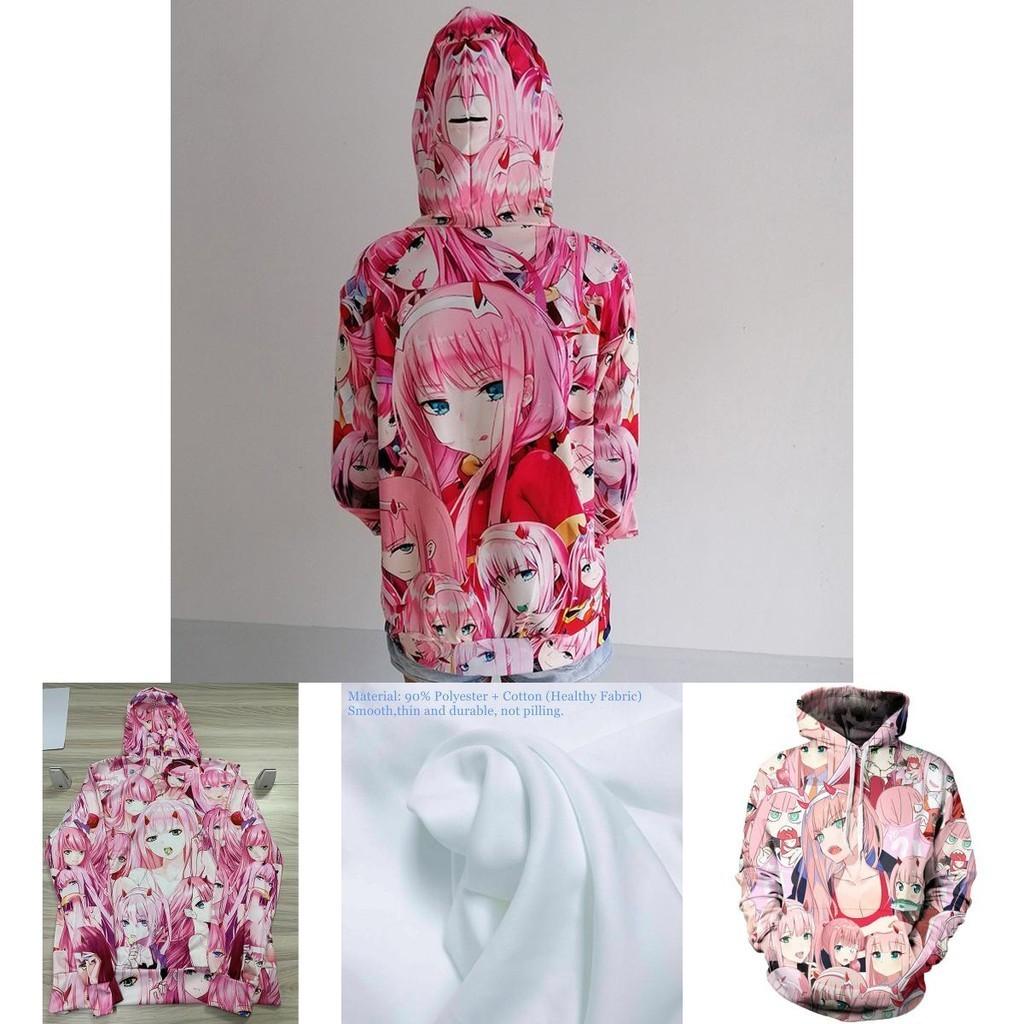 Cozy And Stylish Anime Darling In The Franxx Zero Two Pattern Unisex Hoodie