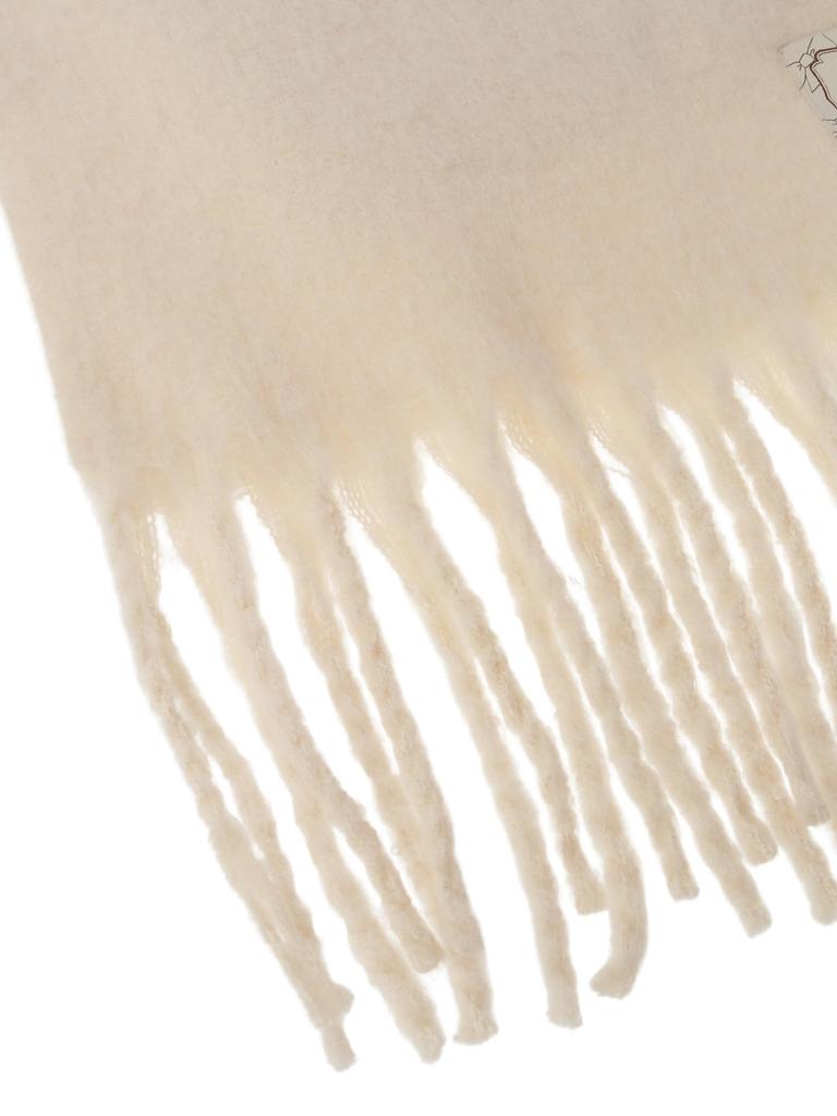 [Maison De Fleur] Apparel Fringe Stole for Women, Ivory