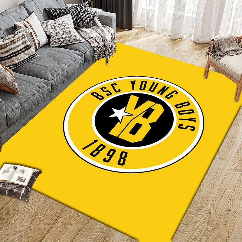 Young Boys Flannel Printed Carpet, Home Sofa Decoration for Living Room & Bedroom, Non‑Slip Play Flannel Floor Mat for Game Room