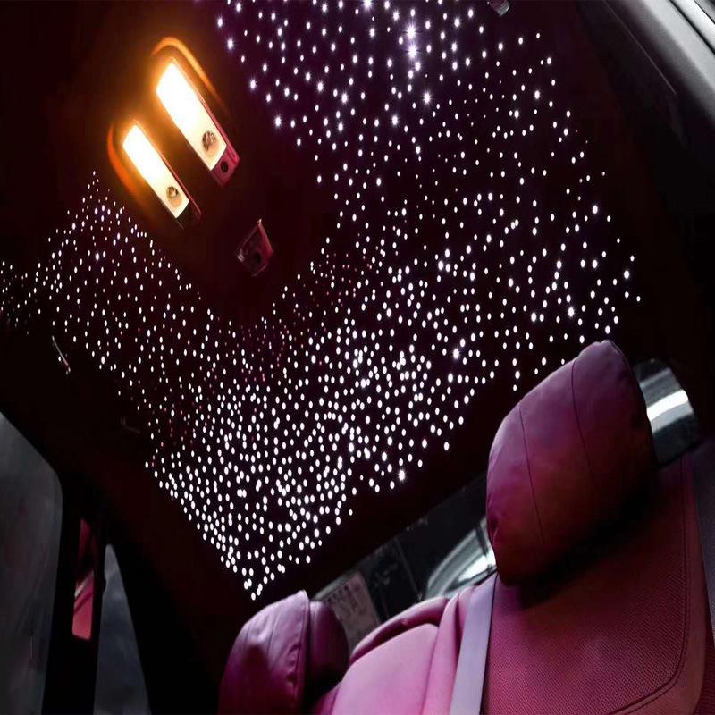 App-Controlled Fiber Optic Starry Sky Car Roof Light with Twinkling Turntable, 16W