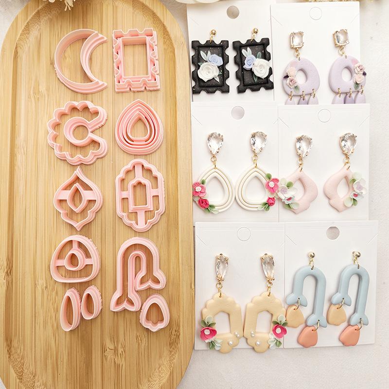 Unique Shaped Polymer Clay Molds Clay Cutting Molds Tools For Diy Earring Jewelry Ornaments