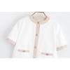2025 Color Block European & American Style Short-Sleeved Blazer + High-Waisted Pants Set