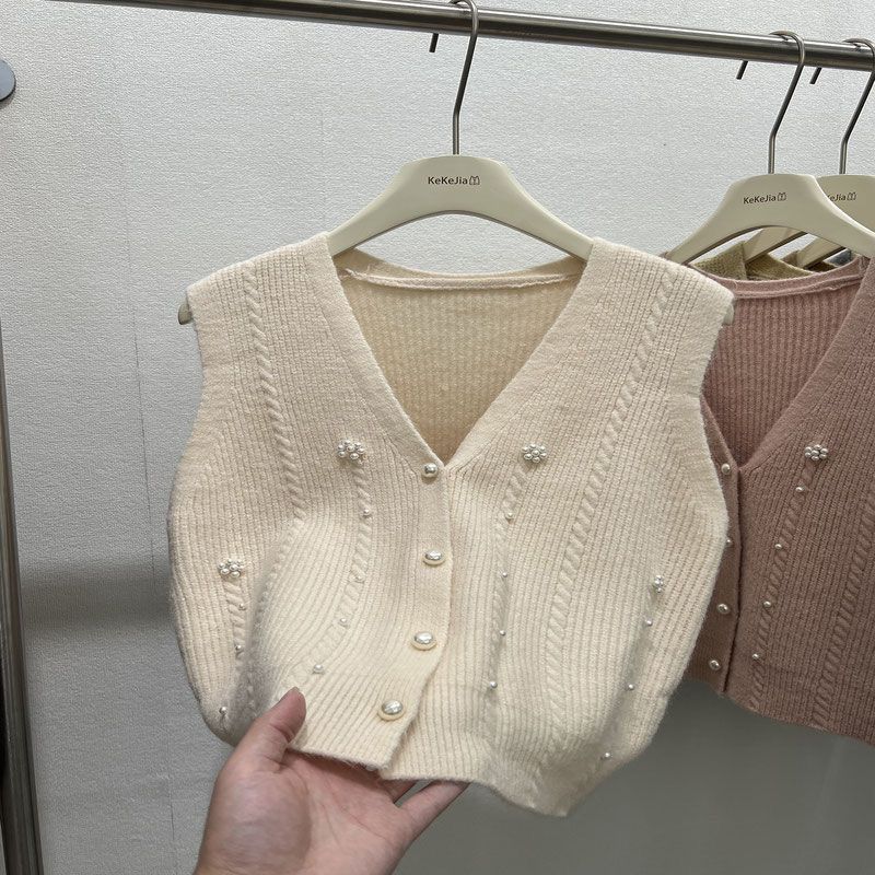 

Весняний в язаний жилет з V-подібним вирізом, светр без рукавів, жилет, кардиган і камзол для жінок 2XL