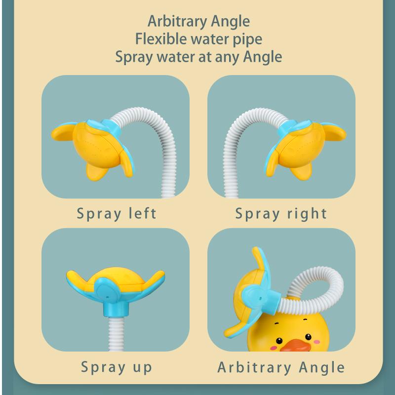 Nuovo Paperotto Carino Giocattolo Elettrico da Bagno per Doccia per Bambini Gioco Interattivo con Spruzzo d'Acqua Giocattoli Sensoriali Divertimento per il Bagnetto Regalo per Bambini Piccoli