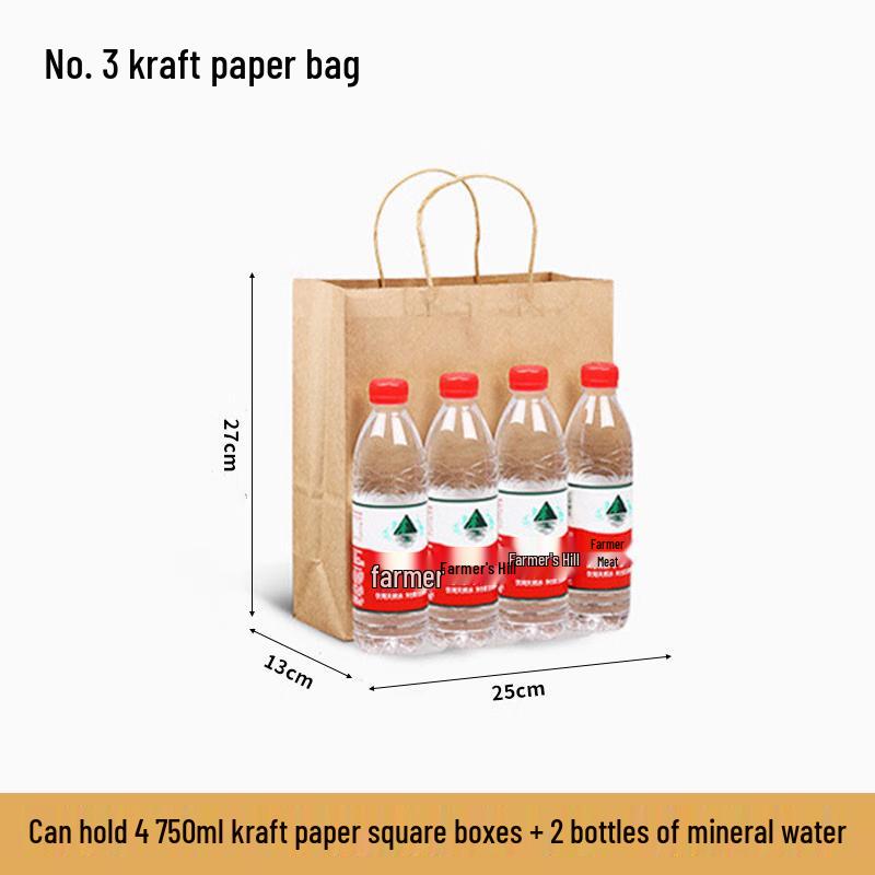COFLYEE Kraft Paper Takeout Bags