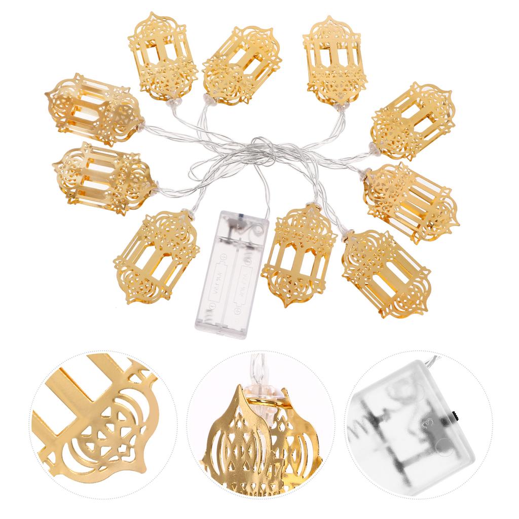 Ramadan Hanging Light Eid String Lights Decor Decoration Wrought Iron Party Lamp Home