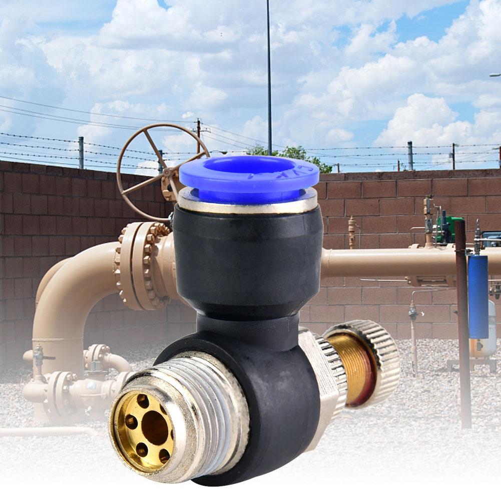 2pcs Tube Air Flow Speed Controller Pipe Pneumatic Fitting Regulator Valve(SL12 03)