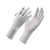 Eisseide Damen UV-Schutz Fingerlose Handschuhe - Atmungsaktiv, Dünn, Verlängert für Sommerliches Autofahren