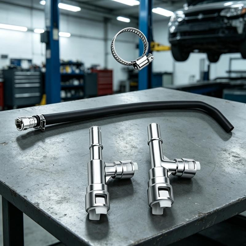 Replacement Heater Hose Kit for Full Size SUV Cooling Service, Aluminum Tees Connector Assembly with Clamp for Vehicle Applications 5145587 15051852