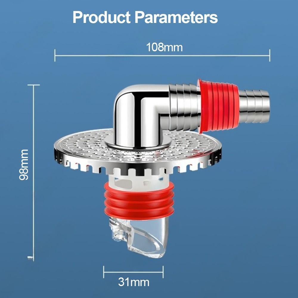 Plastic Floor Drain Tee Connector Anti-Odor Multi Functional Washing Machine Drain Adapter Quick Installation