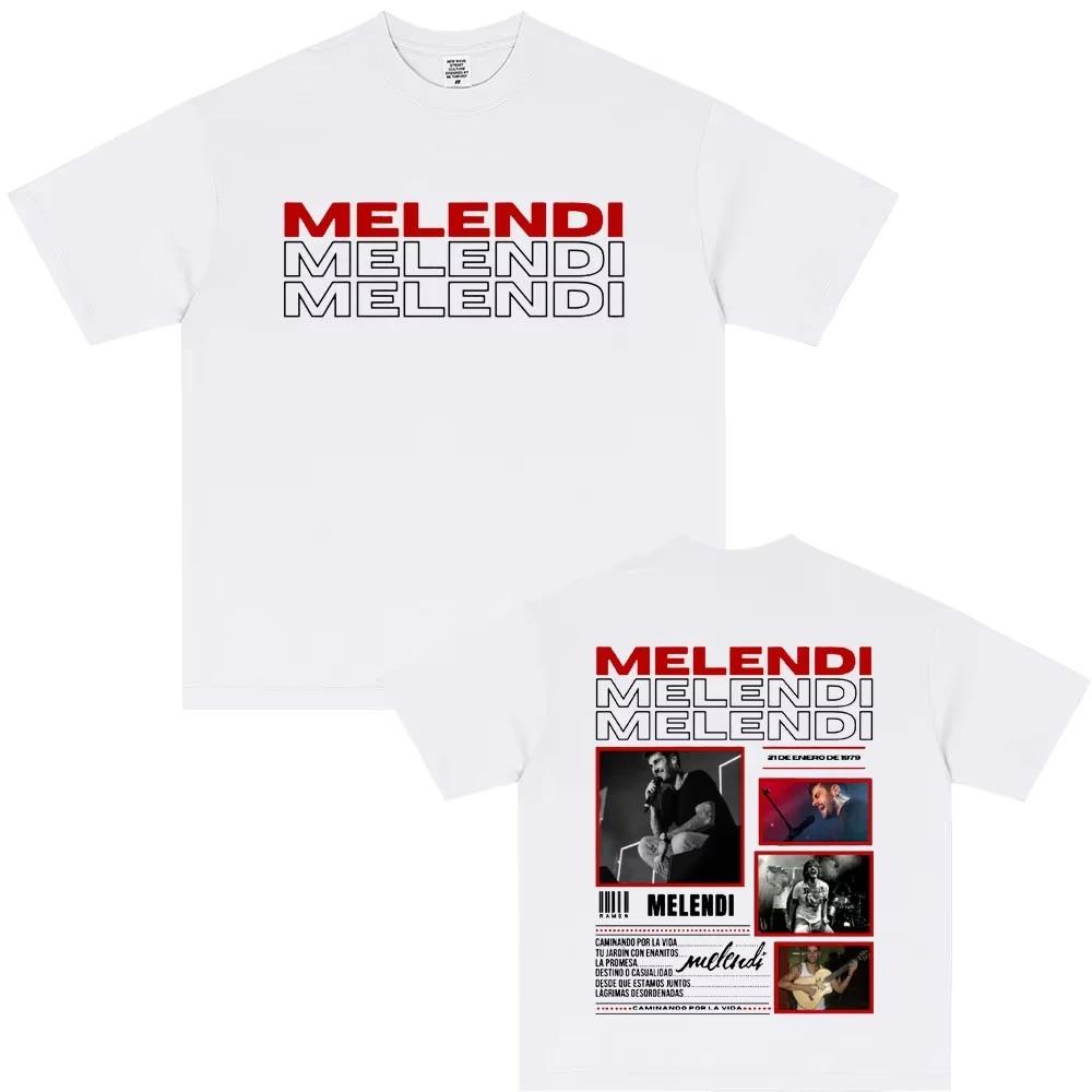 

Melendi Tour 2025 Album Print T Shirt Men Women Vintage Gothic Oversized Short Sleeve T-shirt Male Hip Hop Fashion Tshirt XXXXXL белый