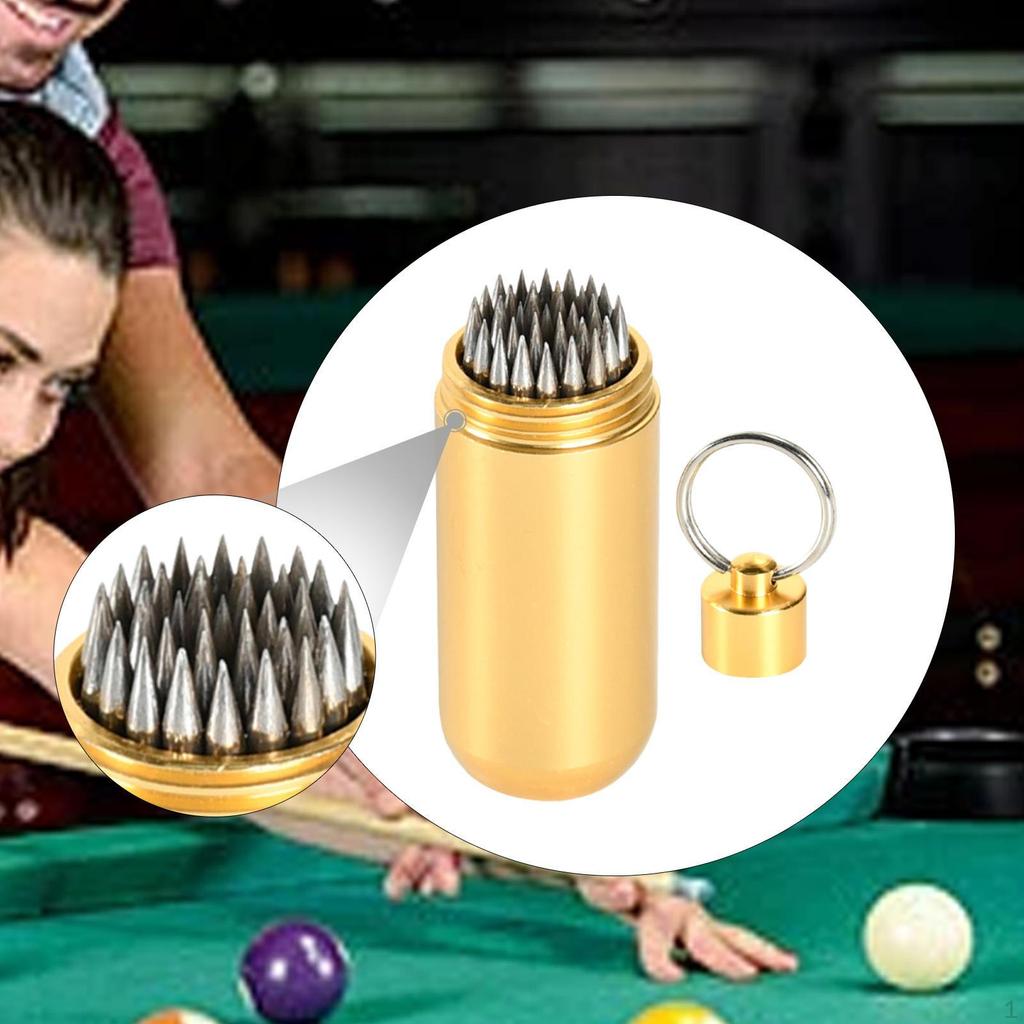 Pool Cue Tip Repair Tool Billiards Accessories Aluminum Maintenance with Key Chain Professional