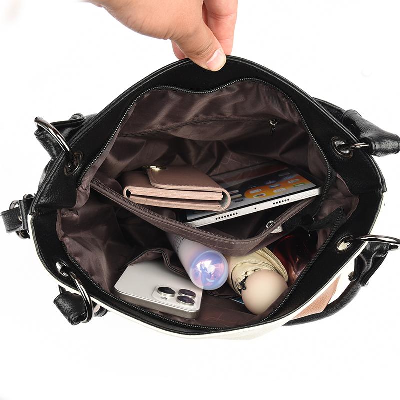 Bag Leather Women Handbags Female Leisure Shoulder Bags Fashion Purses Vintage Bolsas Large Capacity Tote Bag