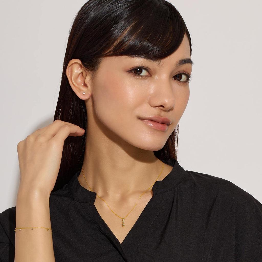 Collier Trois Pierres Diamant 0,3 ct pour Femme Lala Christie en Or 18 carats (lp51-0020-yg)