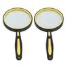 Magnifying Glass HD Optical Glass Lens Shatterproof Rubber Handle Handheld Magnifier for Book