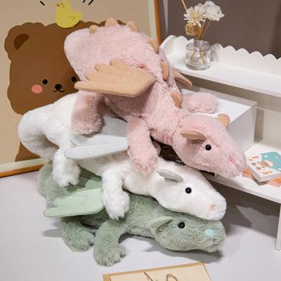 Cartoon Flying Dragon Plush Toy With Wings Blue Green White Pink Long Dragon Plush Toy Birthday Gift