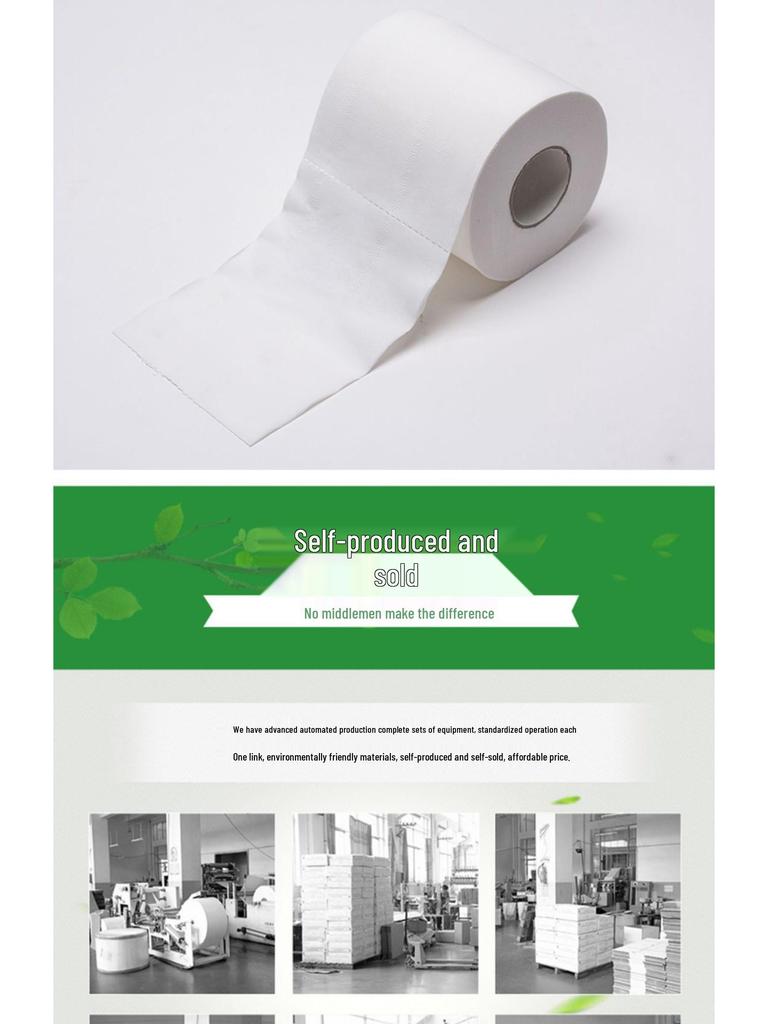 Core-Wound 4-Ply 30-Pack Toilet Paper Rolls - Household & Hotel Use