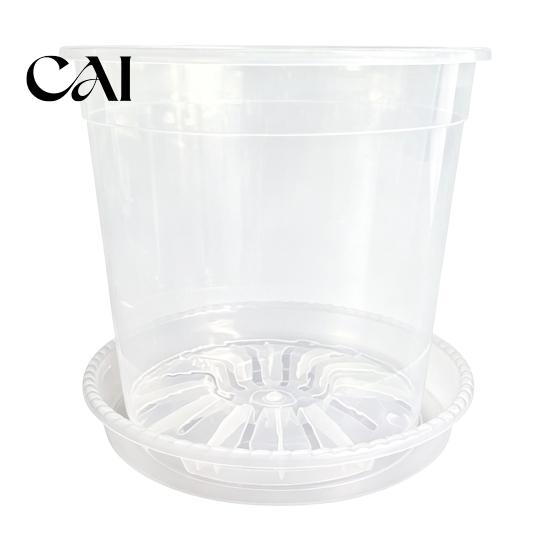 Orchid Pots with Ventilation Holes Clear Plastic Pot Saucer, Plant Lightweight Seedings Starting Trays Drainage Holes, Ventilated Flower for