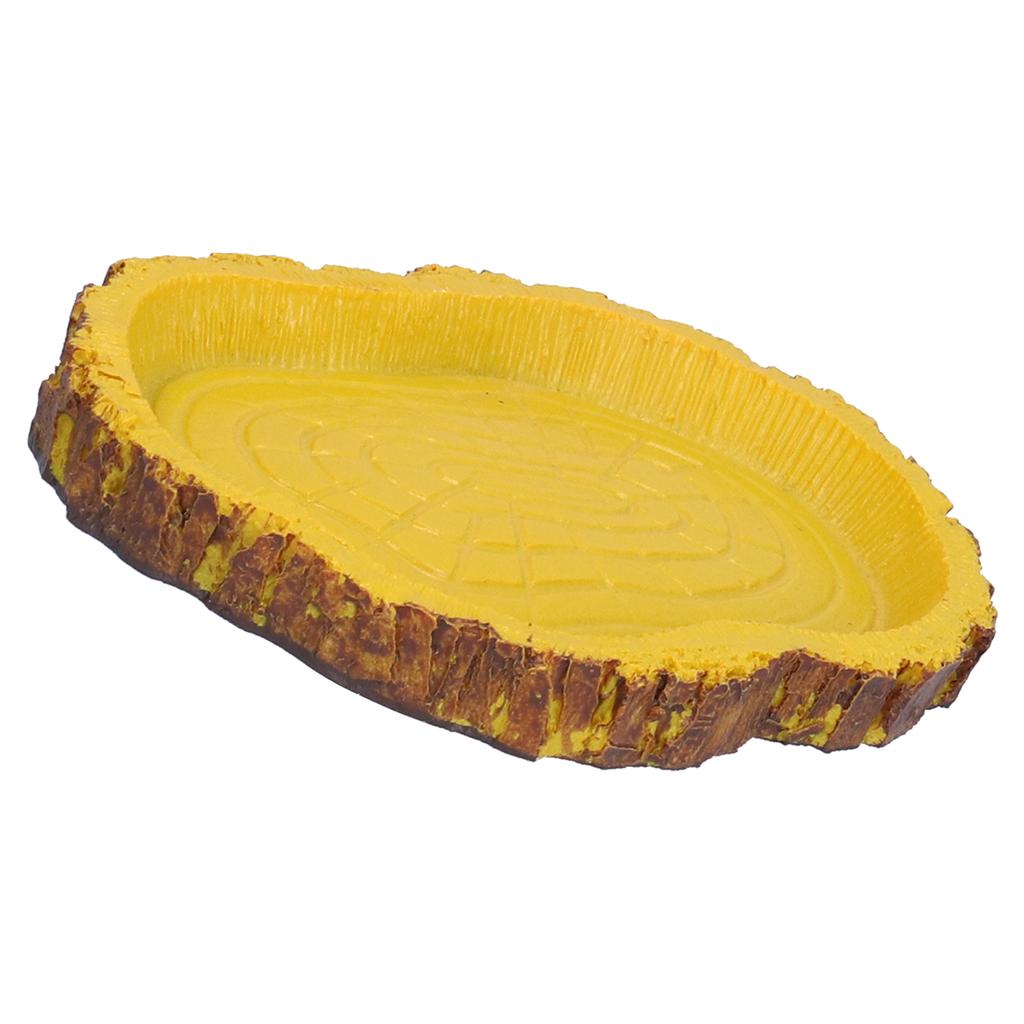 Reptile Food Basin Imitation Bark Lizard Sea Turtle Food Basin for Aquariums Fish Tank