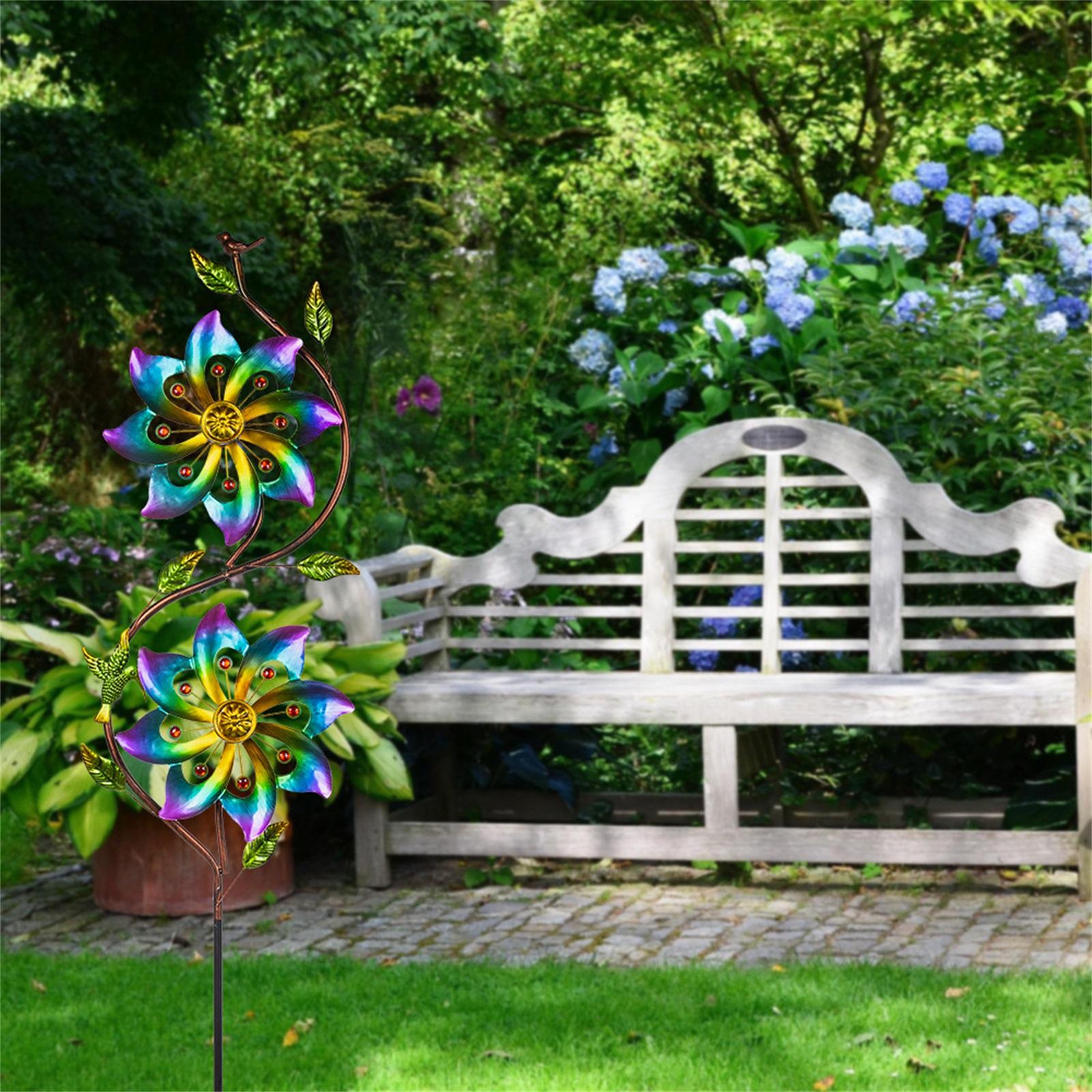 Decorative Iron Art Windmill In Coffee Color Rotatory Windmill Ornament For Garden Use One Size