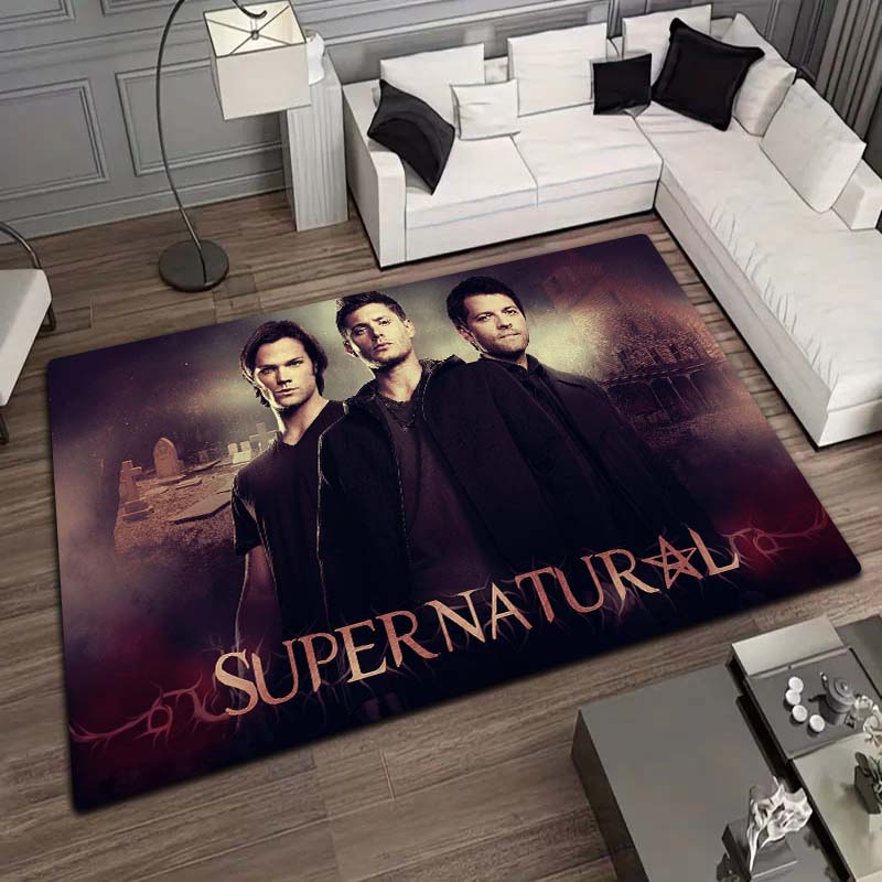 2026new Supernatural Sign Dean Sam Carpet Rug for Living Room Bedroom Home Sofa Decoration,Kids Play Area Rug Non-slip Floor Mat