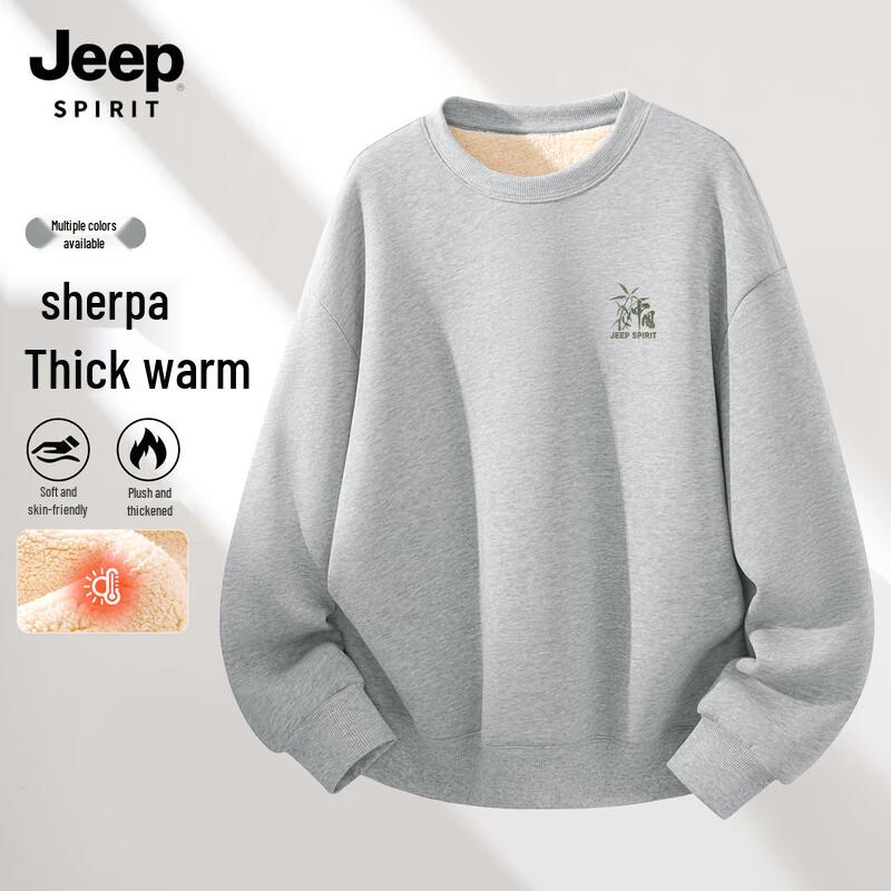 JEEP SPIRIT Men's Crewneck Fleece Sweatshirt