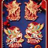 1 Pair Chinese Style 2026 Horse Year Door Sticker God of Wealth Bronzing Fu Character Sticker Decorative Blessing