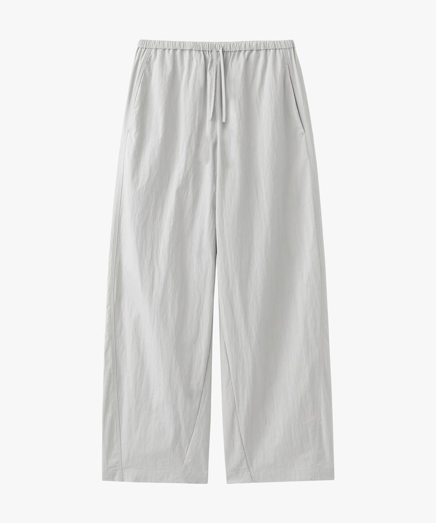 SUARE WOMEN Light Cotton Elastic Waist Pants Gray